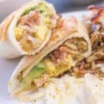Breakfast burrito meal prep