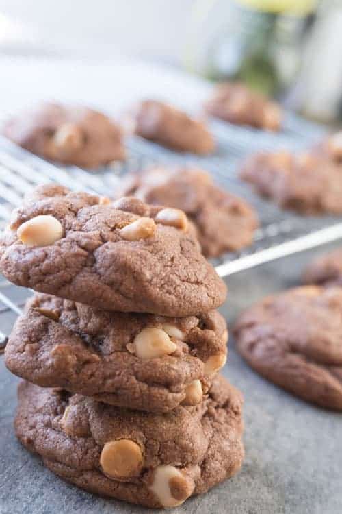 Double Chocolate pudding cookies