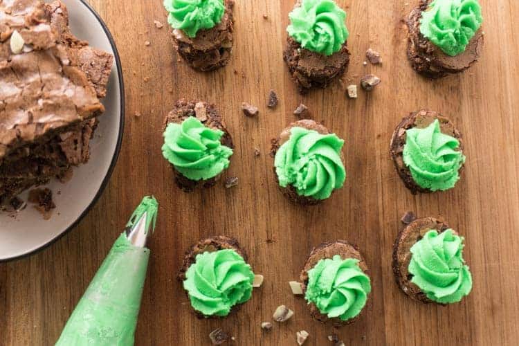 Mint Brownie Bites With Frosting - Lauren's Latest