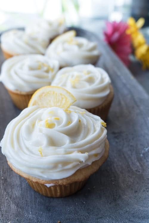 Lemon Cupcakes with Lemon Cream Cheese Frosting