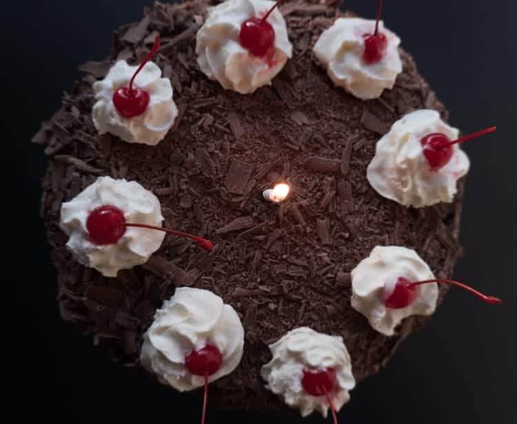 Portal Cake: Homemade Chocolate Cake with the Best Chocolate Frosting! #atablefullofjoy #dessert #chocolate #portal #fromscratch #scratch