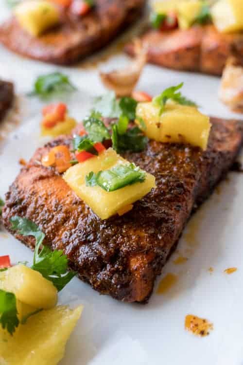 Salmon with Mango Salsa