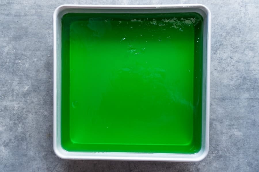 Green Jello Step 2 After it has set up