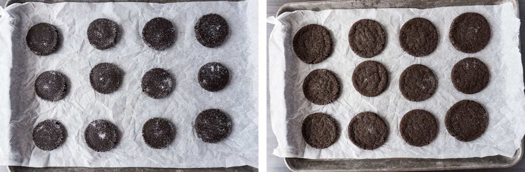 Chocolate Sugar Cookies Step 3 and Step 4
