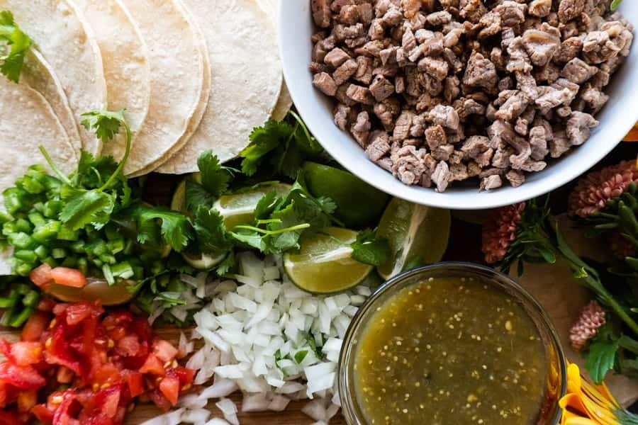 Street Tacos Assemble Ingredients