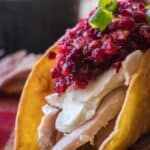 Leftover Turkey Tacos- an easy way to eat up all those leftovers! #atablefullofjoy #leftovers #tacosgiving #turkeytacos #thanksgiving #thanksgivingleftovers #holidayleftovers #tacotuesday #tacos