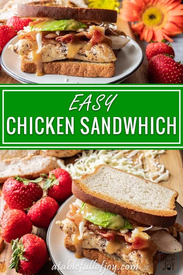 Chicken Sandwich Recipe, easy, delicious, and perfect for lunch! #healthy #chickensandwich #chickfila #kids #easy #delicious #atablefullofjoy #grilled #recipes #sauce