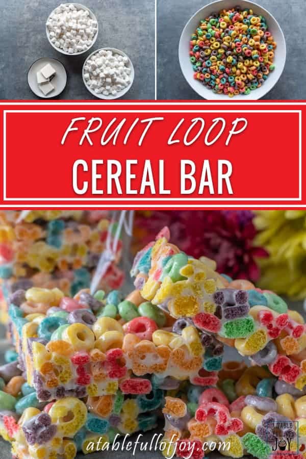 Fruit Loop Marshmallow Bar pinnable image