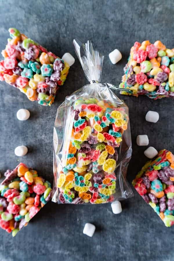 Trix Cereal Bars in clear baggie