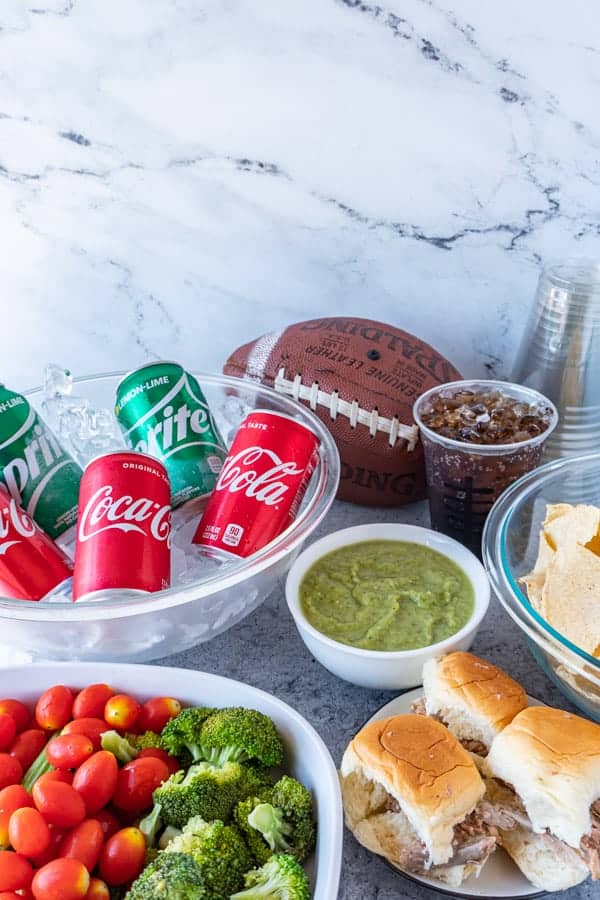 Football Party food spread