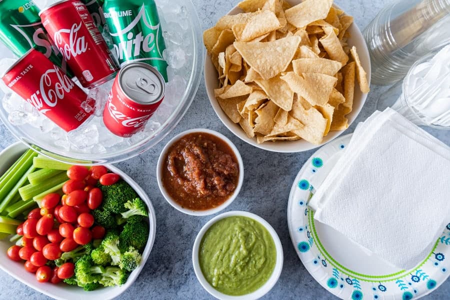 Football Party food spread