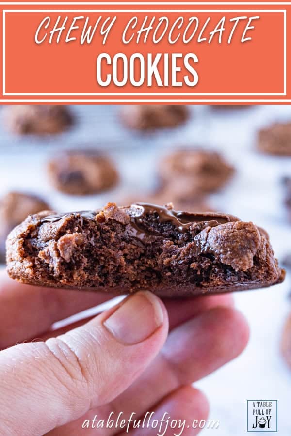 Chewy Chocolate Cookie Pinterest Pin